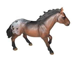 Schleich Appaloosa Stallion Horse Figure 2012 Retired Brown White Spotted 13731